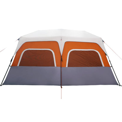 Tenda familiar LED 10 p. libertação rápida cinza-claro/laranja