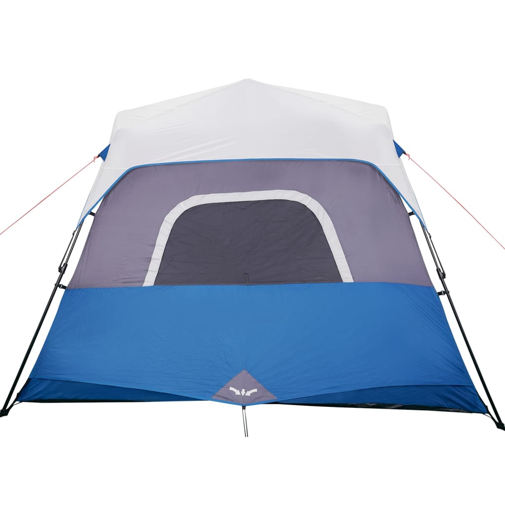 Tenda familiar c/ LED 6 pessoas libertação rápida azul-claro