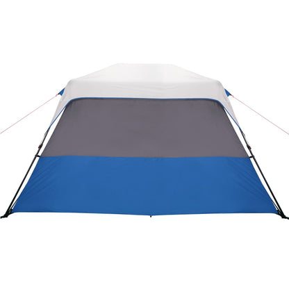 Tenda familiar c/ LED 6 pessoas libertação rápida azul-claro