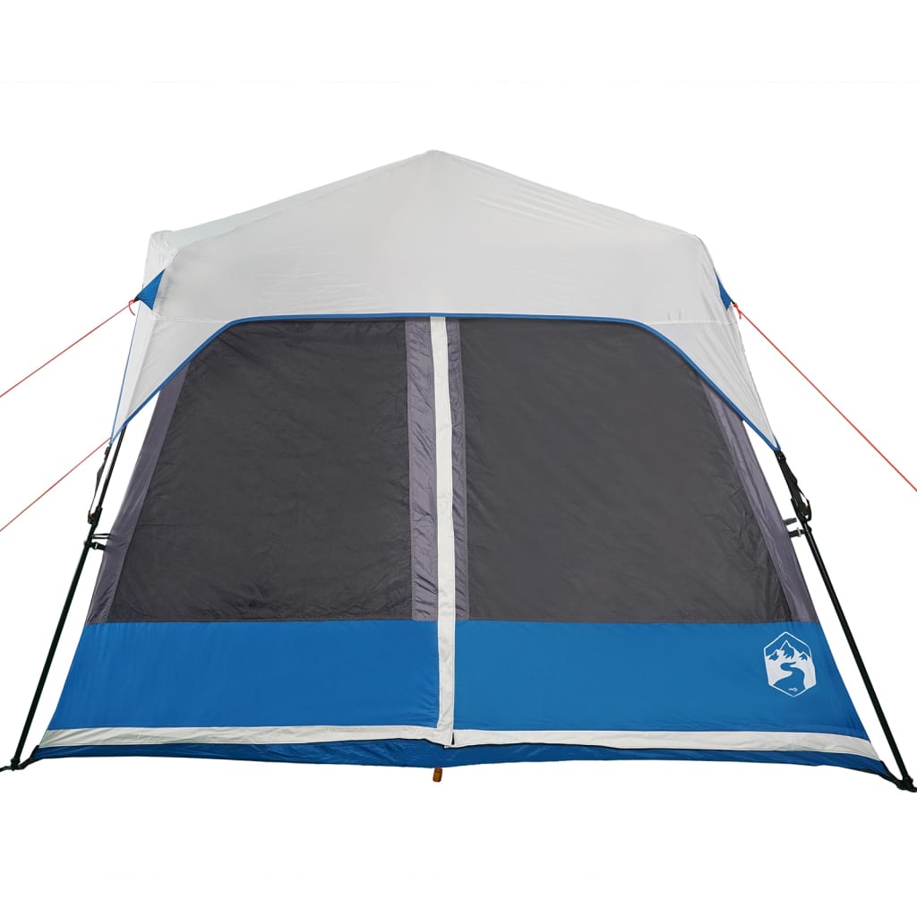 Tenda familiar c/ LED 9 pessoas libertação rápida azul-claro