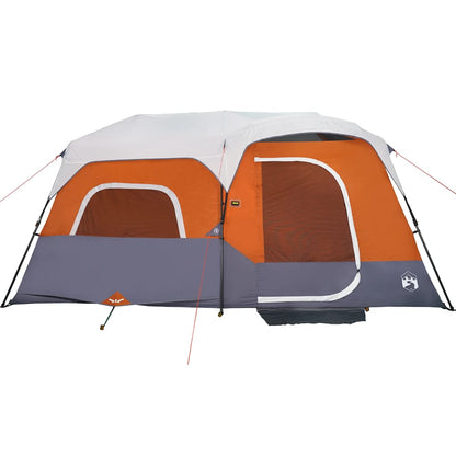 Tenda familiar LED 9 p. libertação rápida cinza-claro/laranja