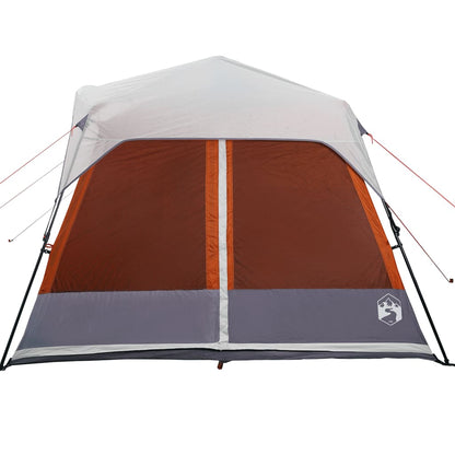 Tenda familiar LED 9 p. libertação rápida cinza-claro/laranja