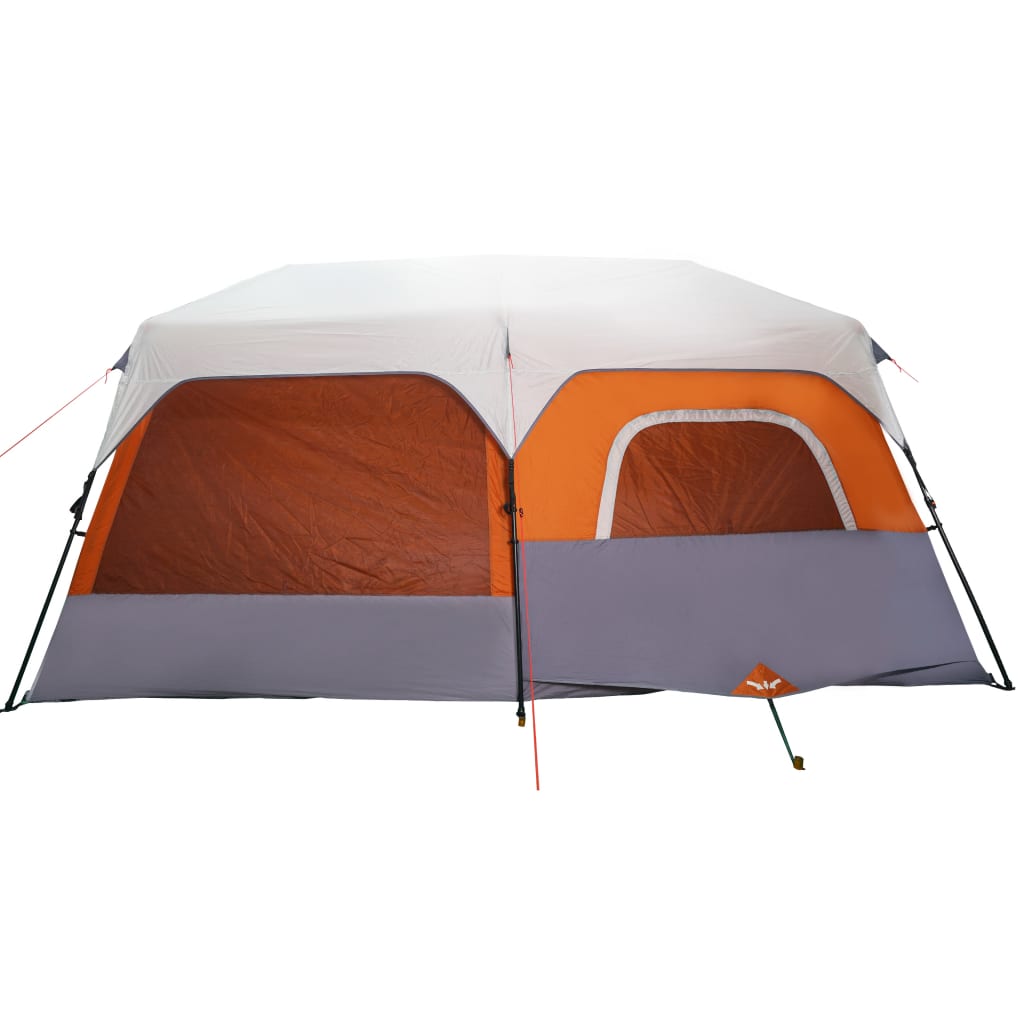 Tenda familiar LED 9 p. libertação rápida cinza-claro/laranja