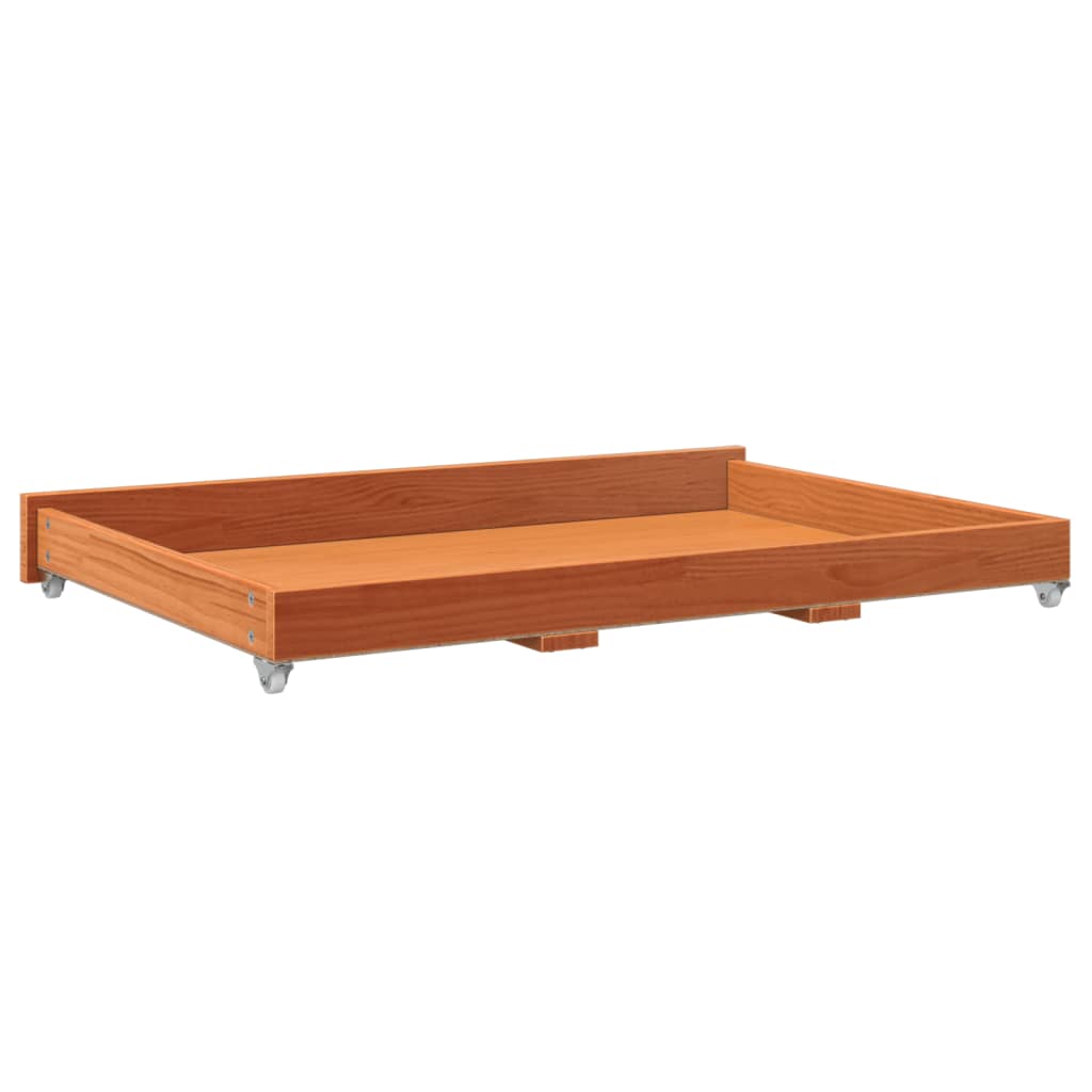 Gavetas p/ sofá-cama 2 pcs madeira de pinho maciça castanho mel