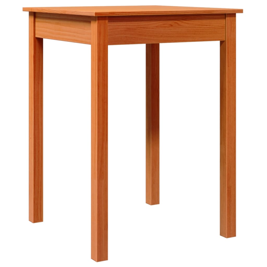 Mesa de jantar 55x55x75 cm madeira pinho maciça castanho cera