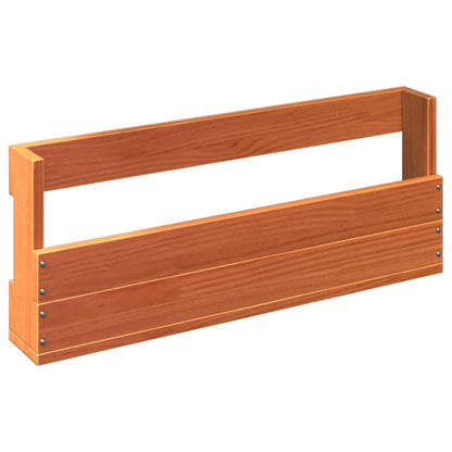 Sapateira parede 2 pcs 59x8,5x23,5cm pinho maciço castanho cera