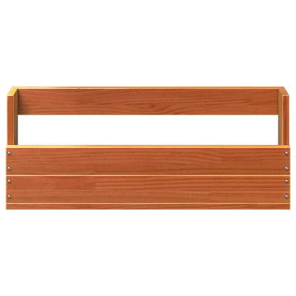 Sapateira parede 2 pcs 59x8,5x23,5cm pinho maciço castanho cera