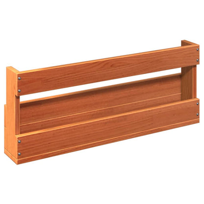 Sapateira parede 2 pcs 59x8,5x23,5cm pinho maciço castanho cera