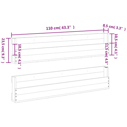 Sapateiras parede 2 pcs 110x8,5x23,5 cm pinho maciço castanho