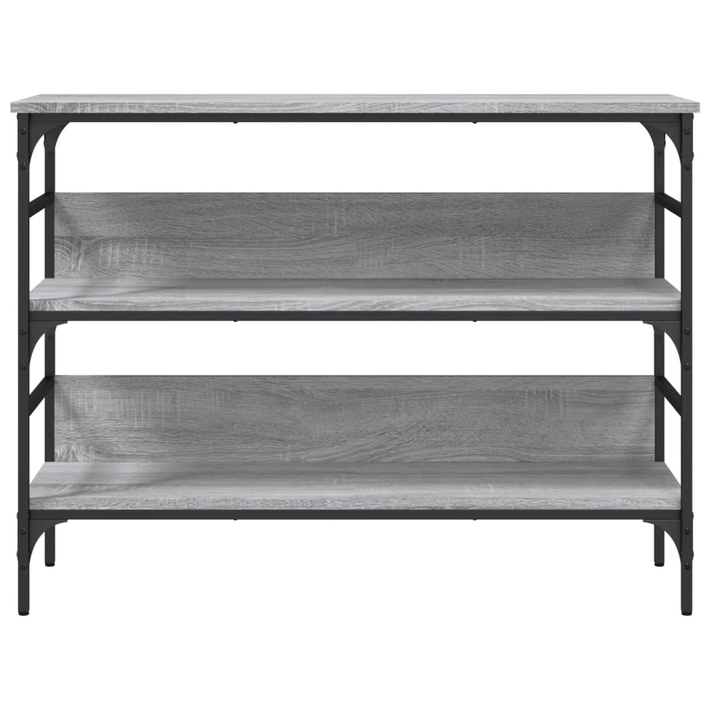 Mesa consola 100x32x75 cm derivados de madeira cinzento sonoma