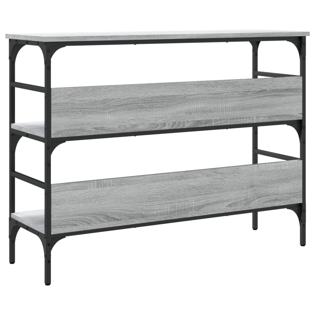 Mesa consola 100x32x75 cm derivados de madeira cinzento sonoma