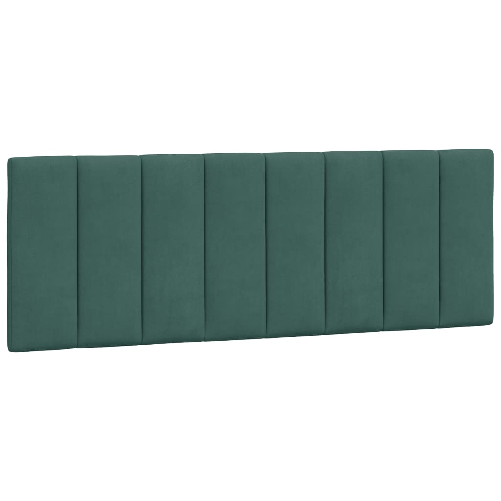 Estrutura de cama c/ cabeceira 140x190 cm veludo verde-escuro