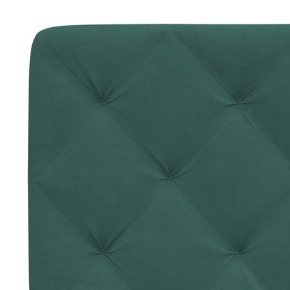 Estrutura de cama c/ cabeceira 90x190 cm veludo verde-escuro