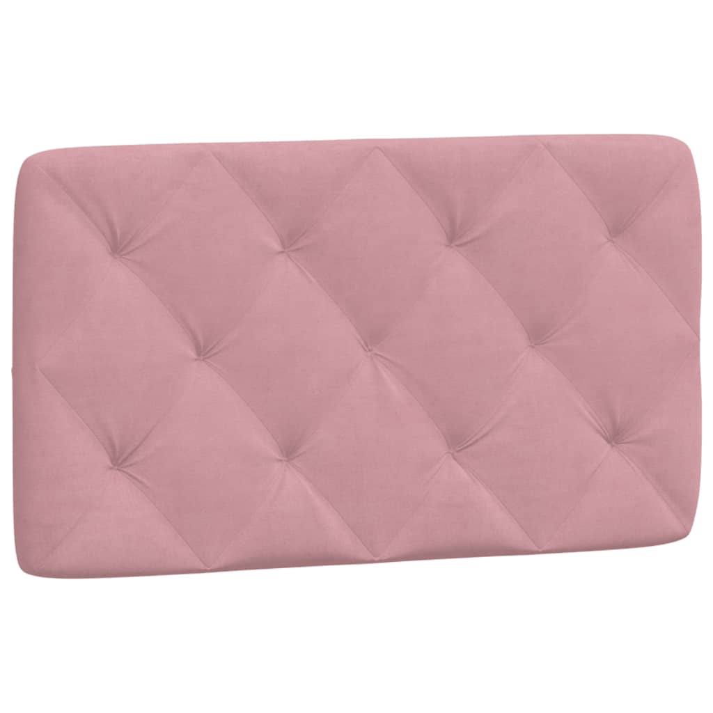 Estrutura de cama c/ cabeceira 90x190 cm veludo rosa