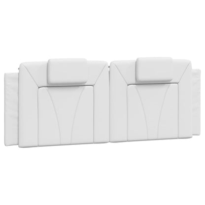 Estrutura cama c/ cabeceira couro artificial 140x190 cm branco