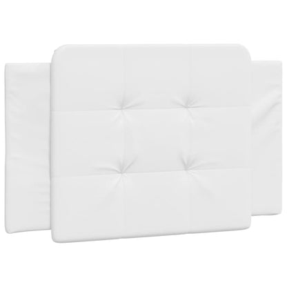 Estrutura cama c/ cabeceira 100x200 cm couro artificial branco