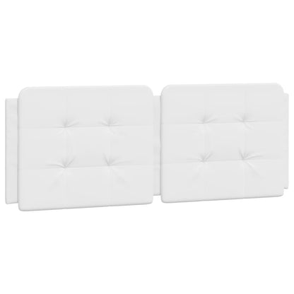 Estrutura cama c/ cabeceira 140x200 cm couro artificial branco