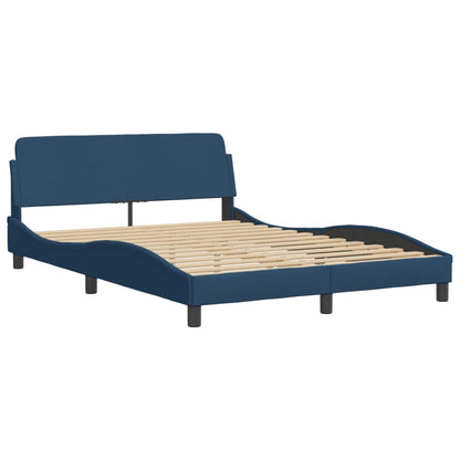 Cama com colchão 140x190 cm tecido azul