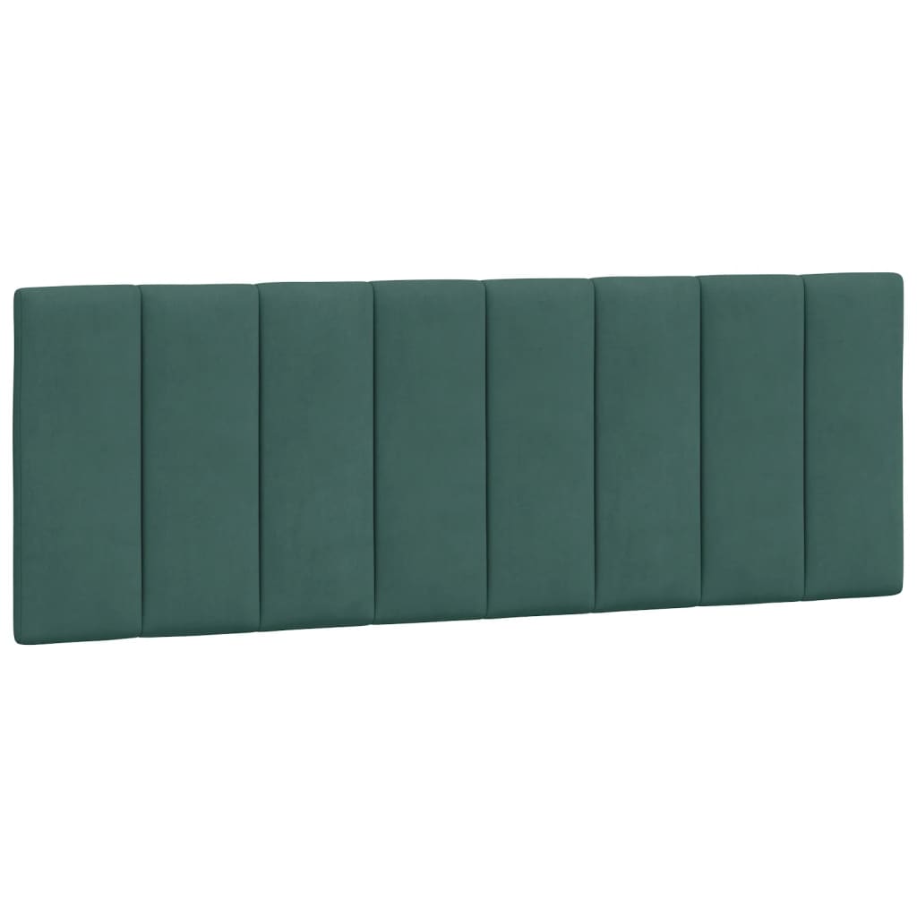 Cama com colchão 140x190 cm veludo verde-escuro