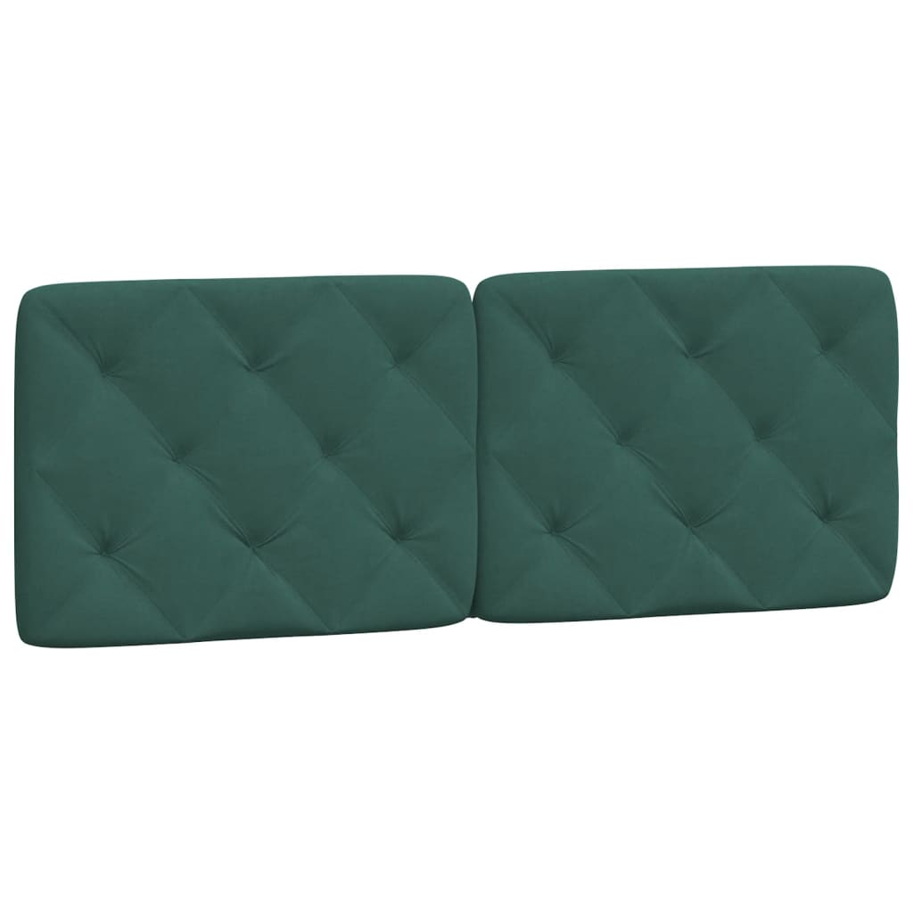 Cama com colchão 140x190 cm veludo verde-escuro