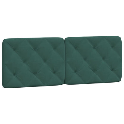 Cama com colchão 140x190 cm veludo verde-escuro