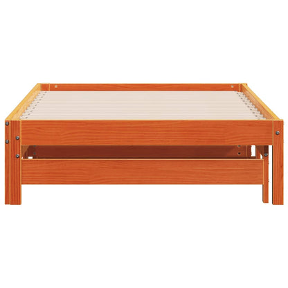 Sofá-cama com gavetão 90x190 cm madeira de pinho castanho cera