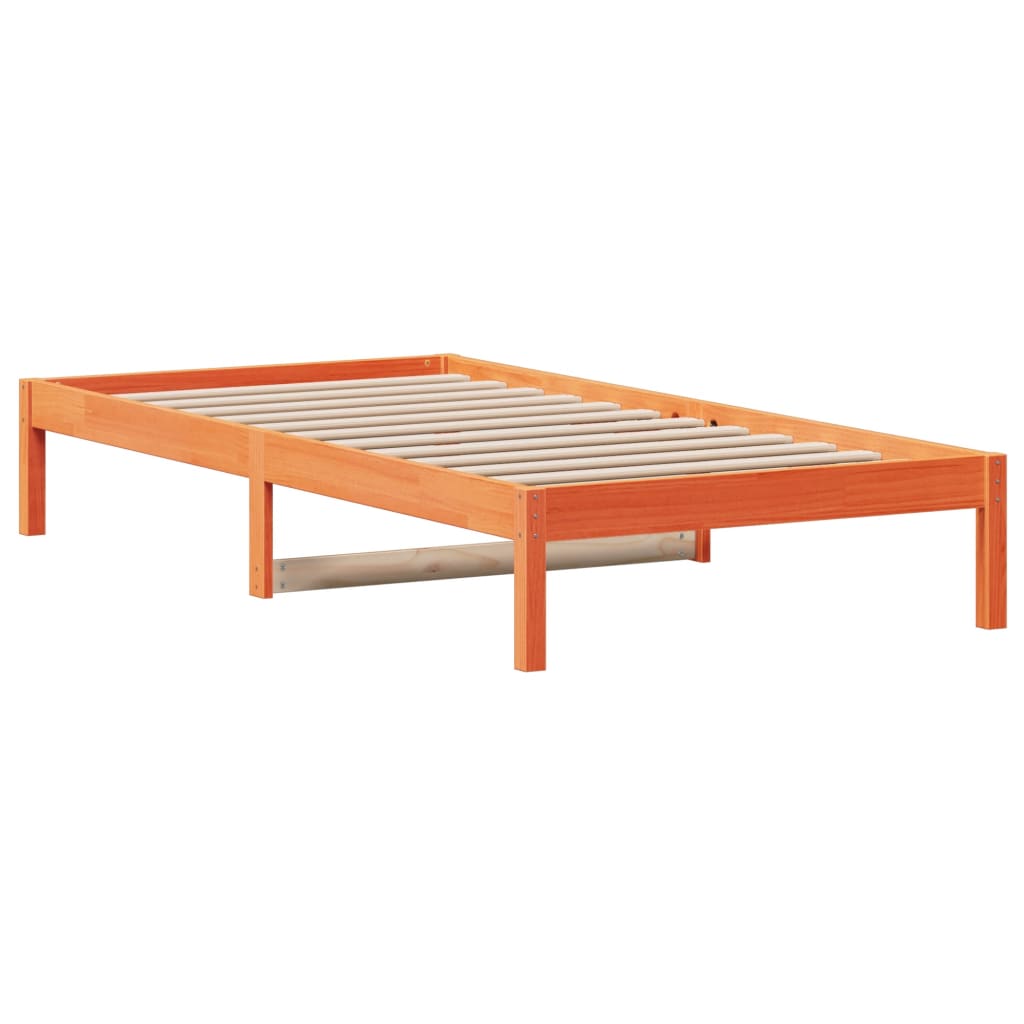 Sofá-cama 80x200 cm madeira de pinho maciça castanho cera