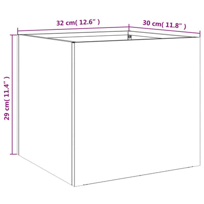 Vaso/floreira 32x30x29 cm aço laminado a frio branco