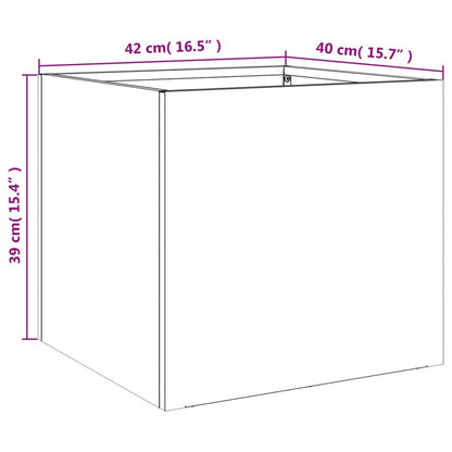 Vaso/floreira 42x40x39 cm aço laminado a frio preto