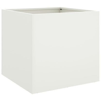 Vaso/floreira 49x47x46 cm aço laminado a frio branco