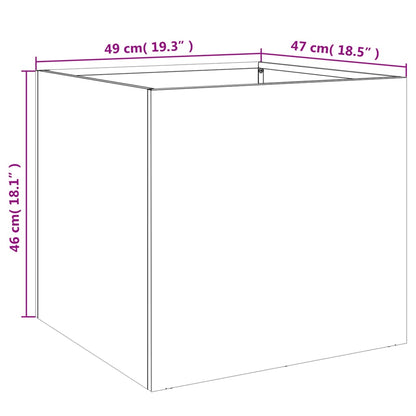 Vaso/floreira 49x47x46 cm aço laminado a frio branco