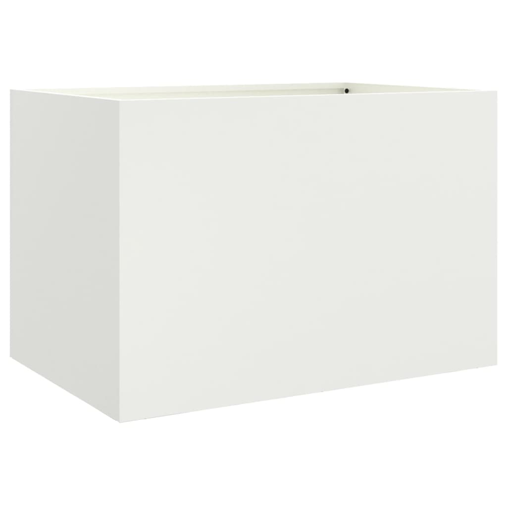 Vaso/floreira 62x47x46 cm aço laminado a frio branco