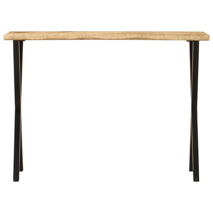 Mesa consola c/ borda viva 105x33x76cm madeira mangueira maciça