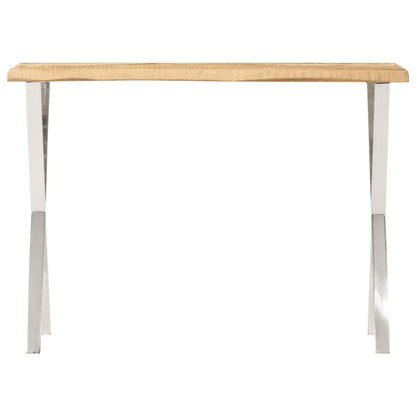 Mesa consola c/ borda viva 105x33x76cm madeira mangueira maciça