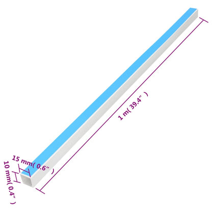 Calhas para cabos autoadesivas 15x10 mm 10 m PVC