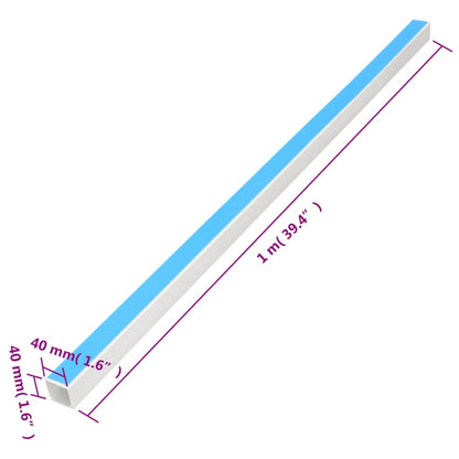 Calhas para cabos autoadesivas 40x40 mm 30 m PVC