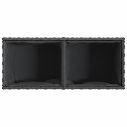 Floreira com 2 vasos 2 pcs 72x30x32 cm vime PE preto