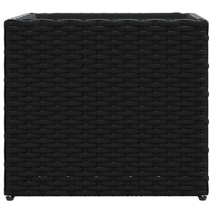 Vaso/floreira de jardim 2 pcs 36x30x32 cm vime PE preto