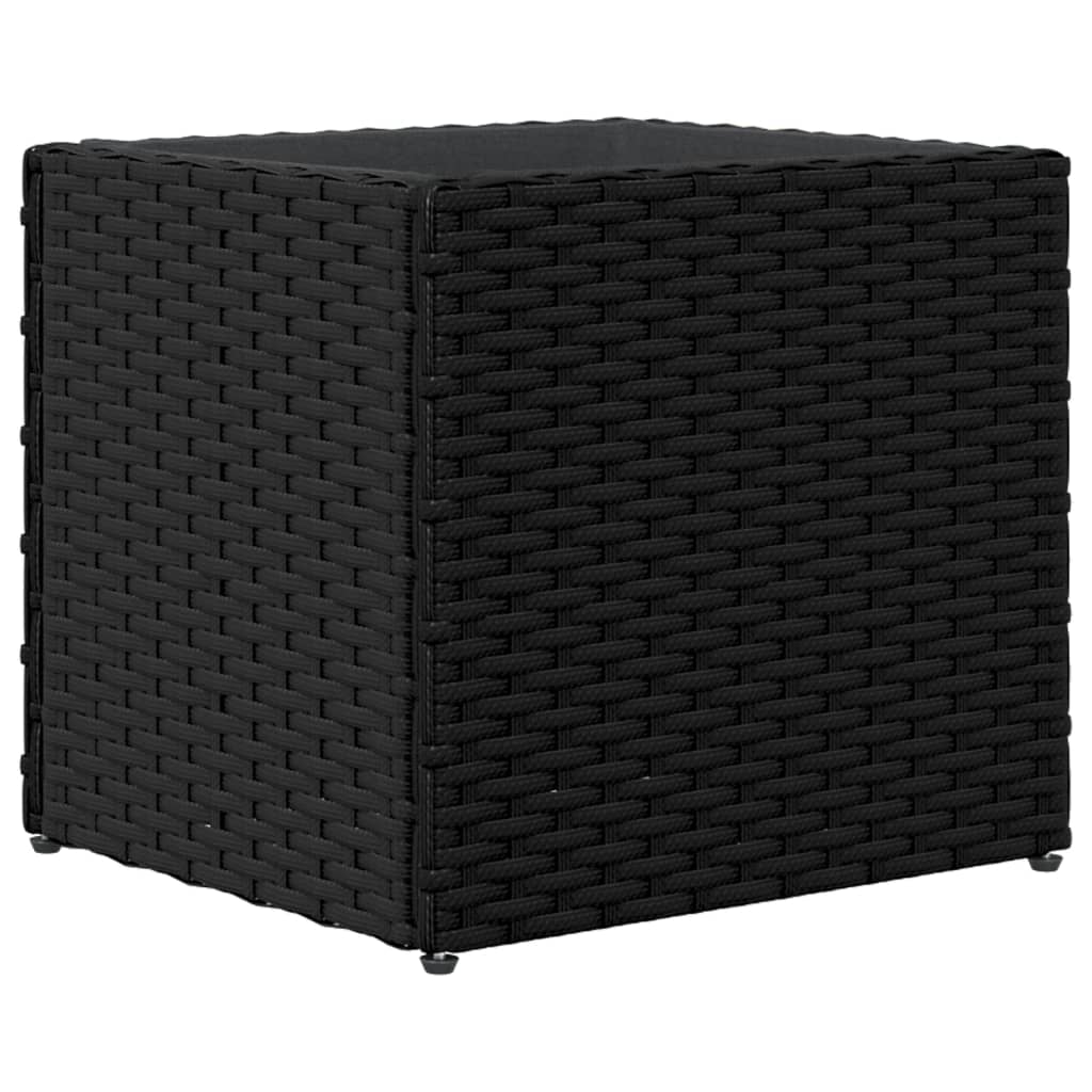 Vaso/floreira de jardim 2 pcs 36x30x32 cm vime PE preto