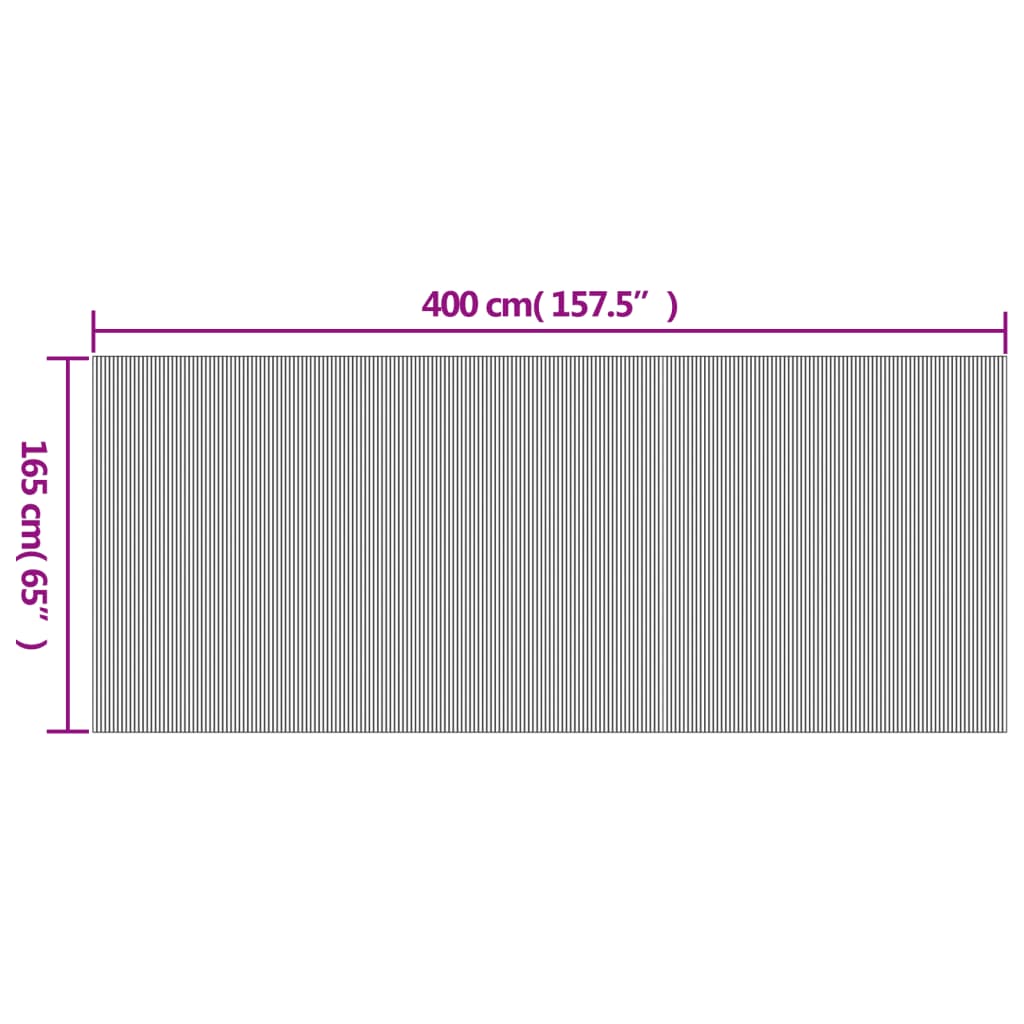 Divisória 165x400 cm bambu cor natural clara