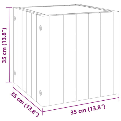 Vaso/floreira de jardim 35x35x35 cm madeira de acácia maciça