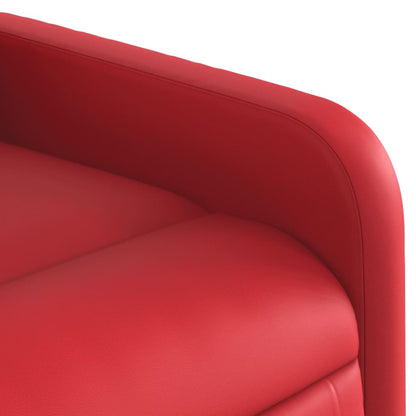 Poltrona de massagens reclinável couro artificial vermelho