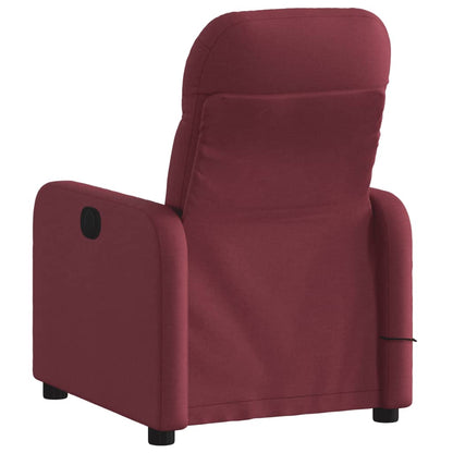 Poltrona de massagens reclinável tecido vermelho tinto