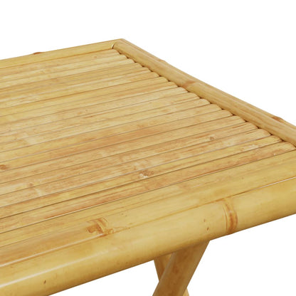 Mesa de jardim dobrável 55x55x75 cm bambu