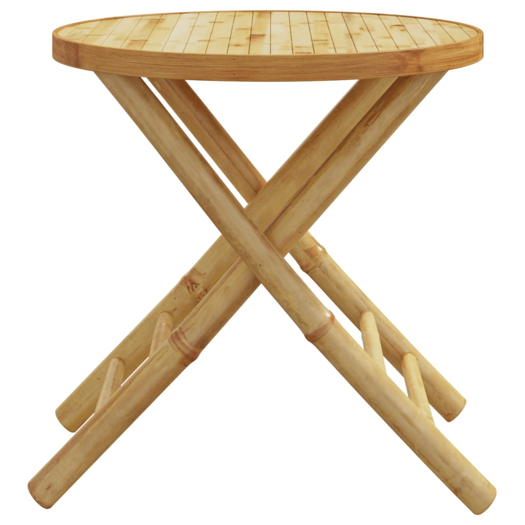 Mesa de jardim dobrável Ø45x45 cm bambu