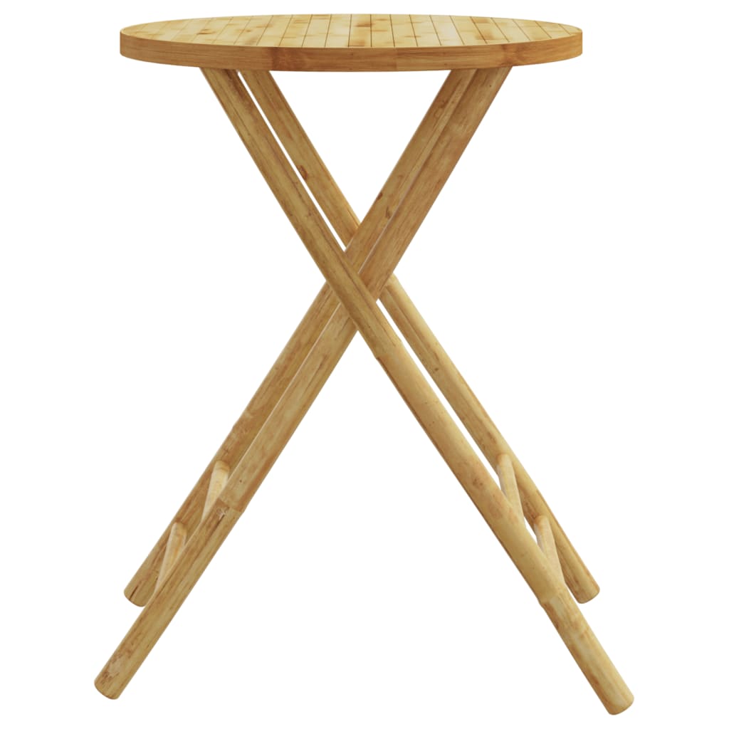 Mesa de jardim dobrável Ø55x75 cm bambu