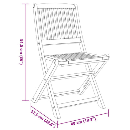 3 pcs conjunto de jantar para jardim madeira de acácia maciça