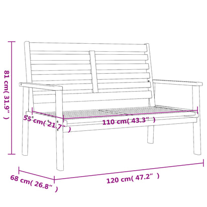 Conjunto de jardim madeira de acácia maciça