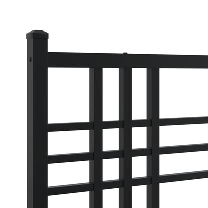 Estrutura de cama com cabeceira 90x190 cm metal preto