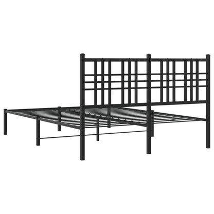 Estrutura de cama com cabeceira 120x190 cm metal preto